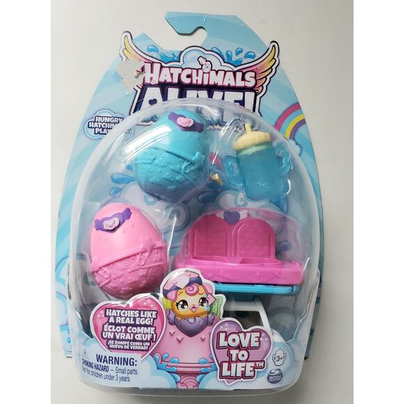 Hatchimals Alive Hungry Playset with Two Eggs, Highchair, and Bottle - Picture 1 of 7